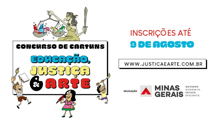  Estudantes da rede pública de Minas podem participar do Concurso de Cartuns “Educação, Justiça e Arte”