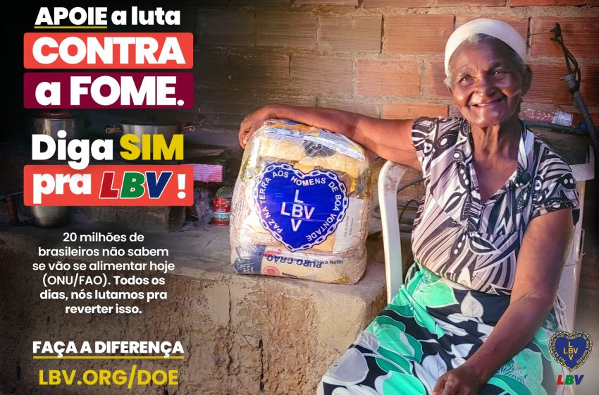  Com a ajuda da população, LBV mobiliza doações de cestas de alimentos para famílias em vulnerabilidade